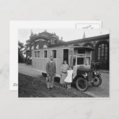 Wahrscheinlich die erste MOBILE-ZUHAUSE Postkarte (Vorne/Hinten)