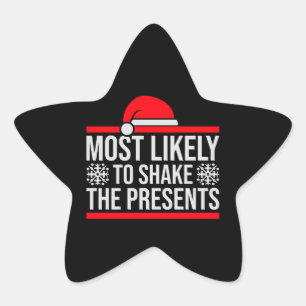 Wahrscheinlich die Geschenke vor Weihnachten schüt Stern-Aufkleber