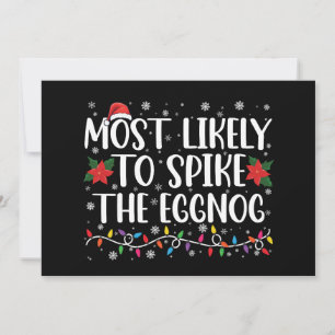 Wahrscheinlich Eggnog Family Christmas bespritzt Einladung