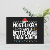 Wahrscheinlich ein besserer Bart als der Weihnacht Einladung (Stehend Vorderseite)