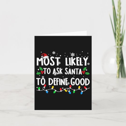 Wahrscheinlich Frage der Weihnachtsmann, um gute F Karte (Vorderseite)