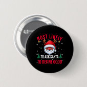 Wahrscheinlich Frage der Weihnachtsmann, um gute W Button (Vorne & Hinten)