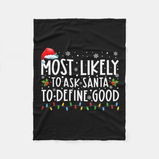 Wahrscheinlich Frage der Weihnachtsmann, um gute W Fleecedecke (Vorderseite)