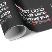 Wahrscheinlich Frage der Weihnachtsmann, um gute W Geschenkpapier (Rolleneckpunkt)