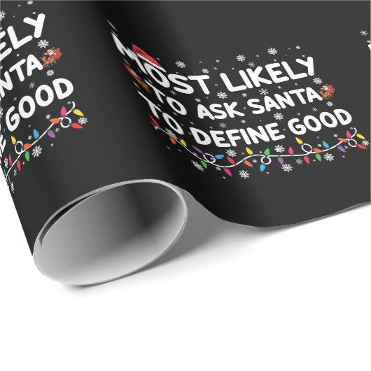 Wahrscheinlich Frage der Weihnachtsmann, um gute W Geschenkpapier (Rolleneckpunkt)