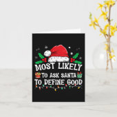 Wahrscheinlich Frage der Weihnachtsmann, um gute W Karte (Gelbe Blume)