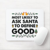 Wahrscheinlich Frage der Weihnachtsmann, um gute W Mousepad (Mit Mouse)