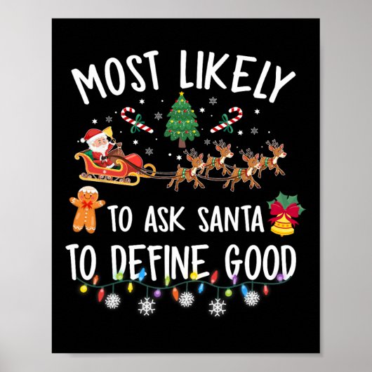 Wahrscheinlich Frage der Weihnachtsmann, um gute W Poster (Vorne)