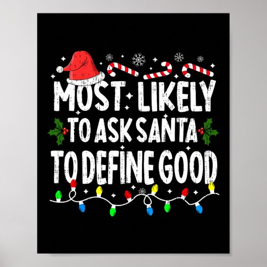 Wahrscheinlich Frage der Weihnachtsmann, um gute W Poster (Vorne)