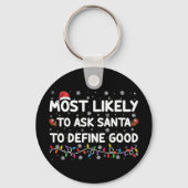 Wahrscheinlich Frage der Weihnachtsmann, um gute W Schlüsselanhänger (Vorderseite)