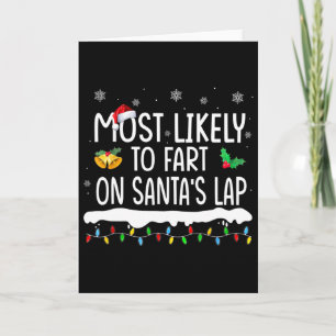 Wahrscheinlich furzt auf dem Schoß von Santa Spaß Karte