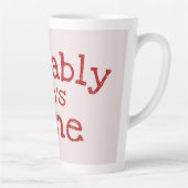 Wahrscheinlich (Jans) Weintypografie Milchtasse (Rechts)