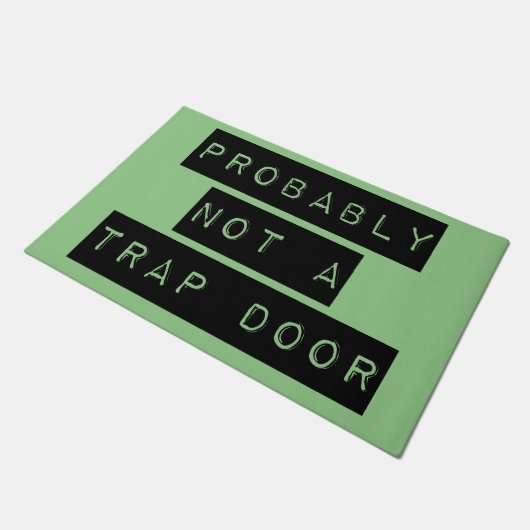 Wahrscheinlich keine Fallen-Türe-Neuheit Fußmatte (Schrägansicht)