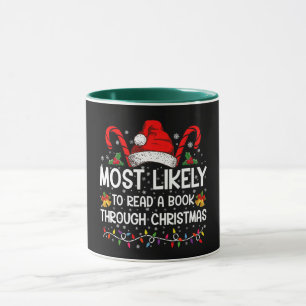Wahrscheinlich liest man ein Buch durch Weihnachte Tasse