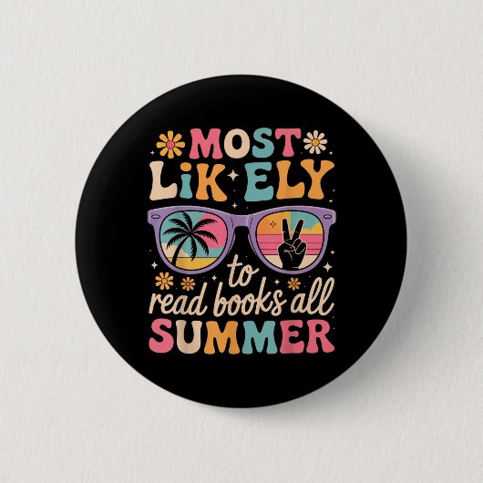 Wahrscheinlich liest man im Sommer Bücher Lehrer S Button (Vorderseite)