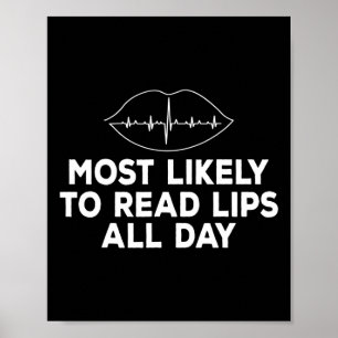 Wahrscheinlich Lippen taub als Gehör Gehöraussicht Poster