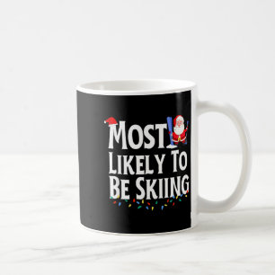 Wahrscheinlich lustig Ski fahren Weihnachten Kaffeetasse