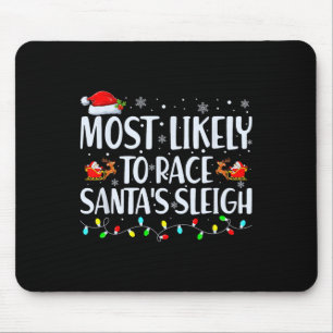 Wahrscheinlich Race Santa's Sleigh Familie Weihnac Mousepad