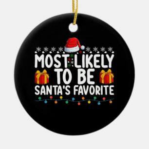 Wahrscheinlich Santa Claus' Lieblings-Weihnachtsfe Keramik Ornament