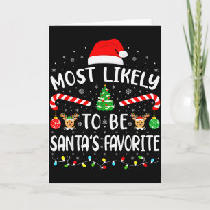 Wahrscheinlich Santas Lieblingsfamilie Matching Karte