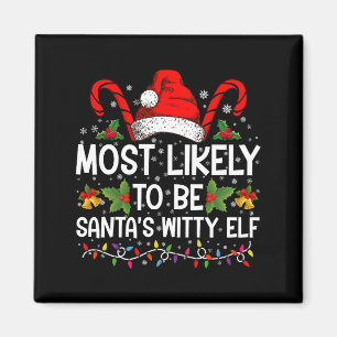 Wahrscheinlich Santa's witziger Elf Weihnachten  Magnet