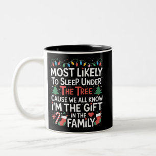 Wahrscheinlich schläft unter dem Baum, den ich ver Zweifarbige Tasse