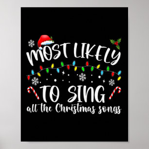 Wahrscheinlich singt alle Weihnachtslieder Poster