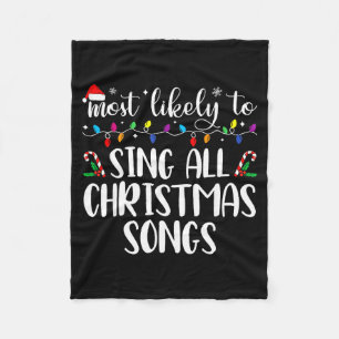 Wahrscheinlich singt die ganze Familie Weihnachtsl Fleecedecke