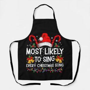 Wahrscheinlich singt jede Weihnachtslied Xmas-Fami Schürze