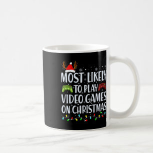 Wahrscheinlich spielen Video-Spiel auf Weihnachten Kaffeetasse