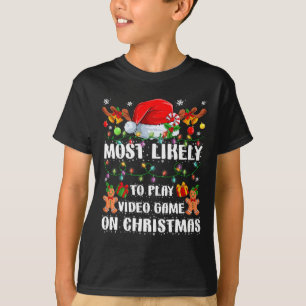 Wahrscheinlich spielen Video-Spiel auf Weihnachten T-Shirt