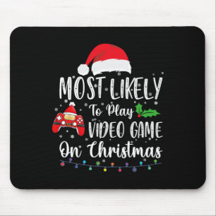 Wahrscheinlich spielen Videospiele auf Weihnachts- Mousepad