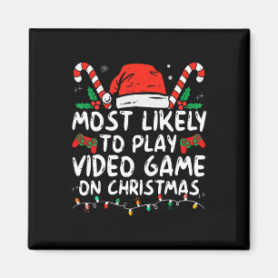 Wahrscheinlich spielt am Weihnachtstag Videospiel Magnet