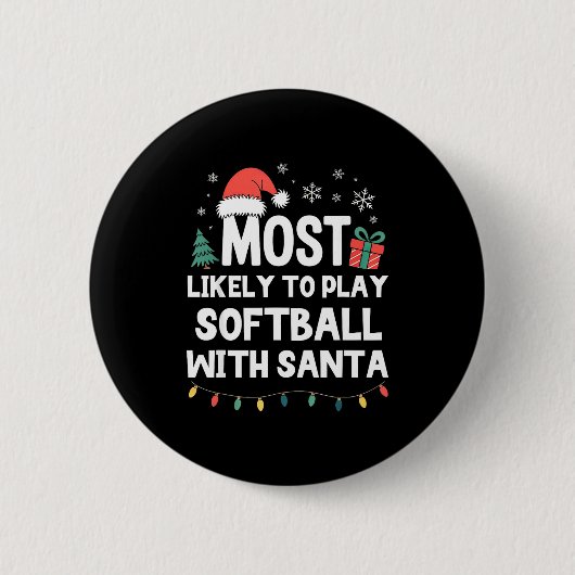 Wahrscheinlich spielt mit dem Weihnachtsmann Softb Button (Vorderseite)