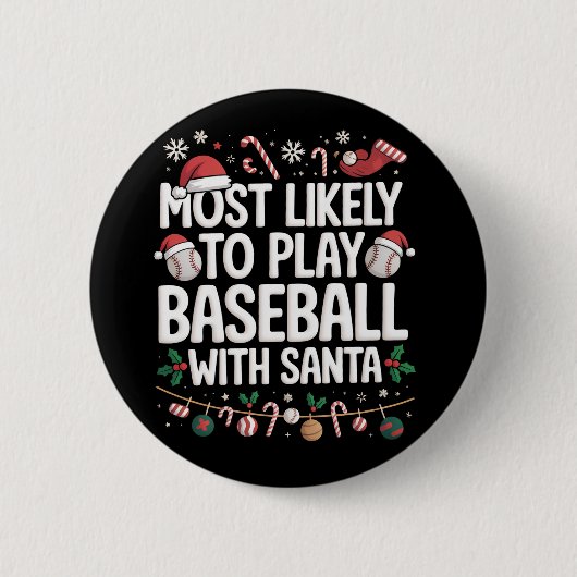 Wahrscheinlich spielt mit der Familie Santa Baseba Button (Vorderseite)