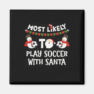 Wahrscheinlich spielt mit Santa lustige Familie Fu Magnet