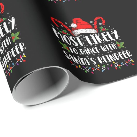 Wahrscheinlich tanzt man mit der Familie der Renti Geschenkpapier (Rolleneckpunkt)