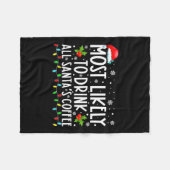 Wahrscheinlich trinken alle Weihnachts-Kaffee-Paja Fleecedecke (Vorderseite (Horizontal))