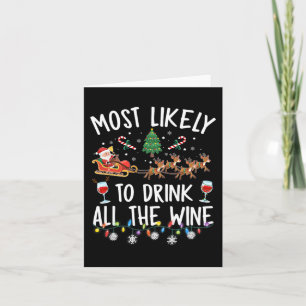 Wahrscheinlich trinken alle Wein Familie Matching Karte
