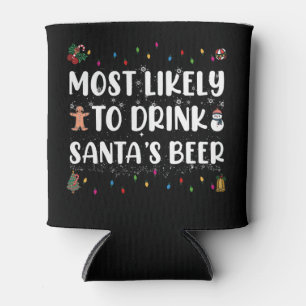 Wahrscheinlich trinkt Santa's Bier Weihnachten Dosenkühler