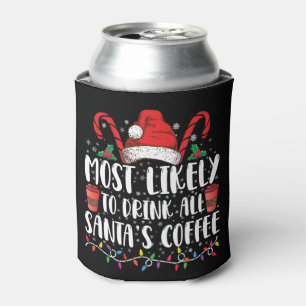 Wahrscheinlich trinkt Weihnachtsmanns ganzen Kaffe Dosenkühler