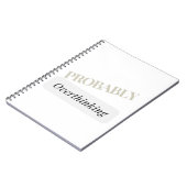 Wahrscheinlich überdenken notizblock (Linke Seite)