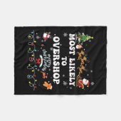 Wahrscheinlich überladen Shopping Crew Weihnachten Fleecedecke (Vorderseite (Horizontal))