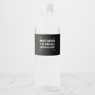 Wahrscheinlich verbreitet die Weihnachtsstimmung F Wasserflaschenetikett
