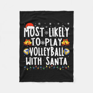 Wahrscheinlich Volleyball mit Weihnachtsmann spiel Fleecedecke