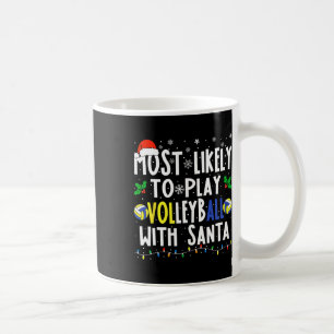 Wahrscheinlich Volleyball mit Weihnachtsmann spiel Kaffeetasse
