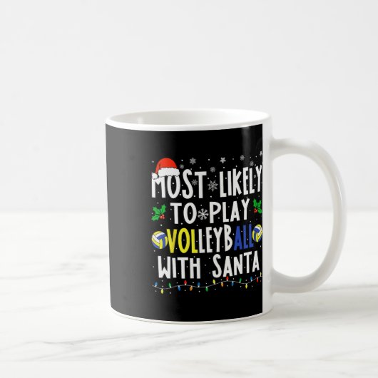 Wahrscheinlich Volleyball mit Weihnachtsmann spiel Kaffeetasse (Rechts)