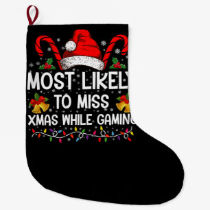 Wahrscheinlich Weihnachten beim Spielen zu verpass Großer Weihnachtsstrumpf