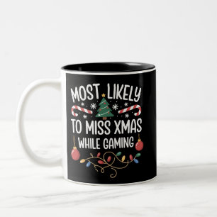 Wahrscheinlich Weihnachten beim Spielen zu verpass Zweifarbige Tasse