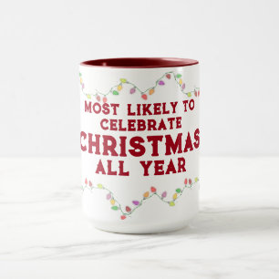 Wahrscheinlich Weihnachten feiert Tasse